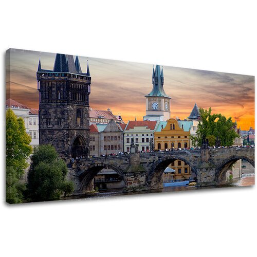  Slike na platnu MESTA Panorama - PRAG CZ004E13 (moderne slike) Slike