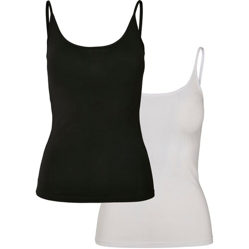 Urban Classics Women&amp;#039;s Basic Top 2-Pack Black + White Slike