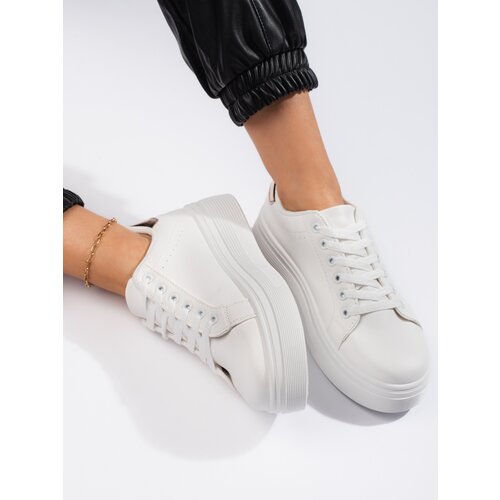 Shelvt Women's White Sports Shoes Slike