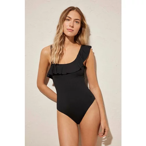 women'secret Jednodijelni kupaći kostim PERFECT FIT 1 boja: crna, lagano učvršćene košarice, 5527097