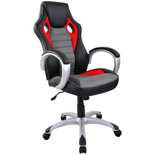 XORA GAMING STOL les, kovina, umetna masa, tekstil siva, večbarvno, rdeča, črna Cene