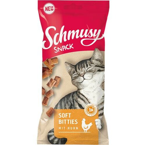 Schmusy snack soft bitties poslastica za mačke - piletina 60g Slike