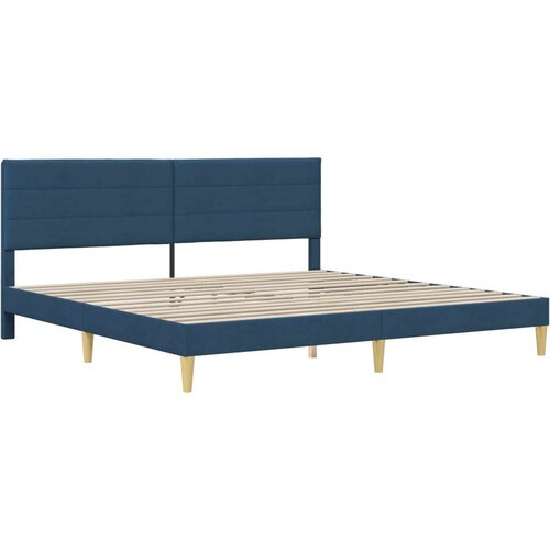  Okvir za krevet s uzglavljem Plava 200 x 200 cm Tkanina - Plava 200 x 200 cm Slike