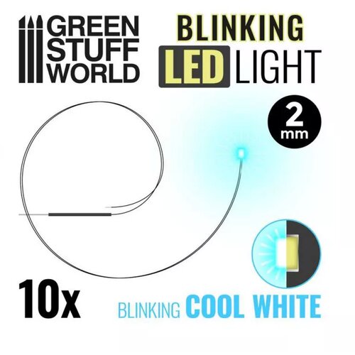Green Stuff World blinking cool white - 2mm (0805 smd) Slike