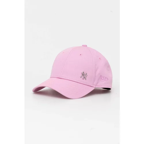 New Era Bombažna bejzbolska kapa roza barva, NEW YORK YANKEES