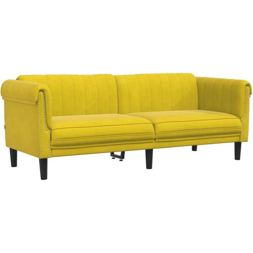 Maison Chic kavč - Sofa - Kanape trosed rumen žamet, (21726872) Cene