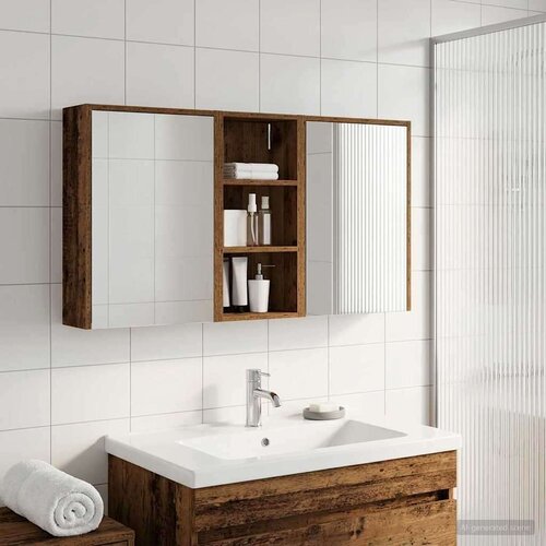  Komplet omaric za kopalnico 3 pcs 116 x 16 x 62,5 cm, (5000246338) Cene