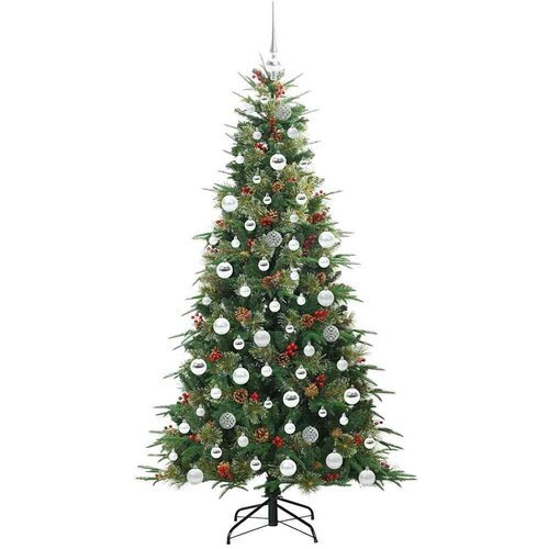 VidaXL Umjetno božićno drvce s nogom s stalakom Zelena 180 cm PE i PVC Slike