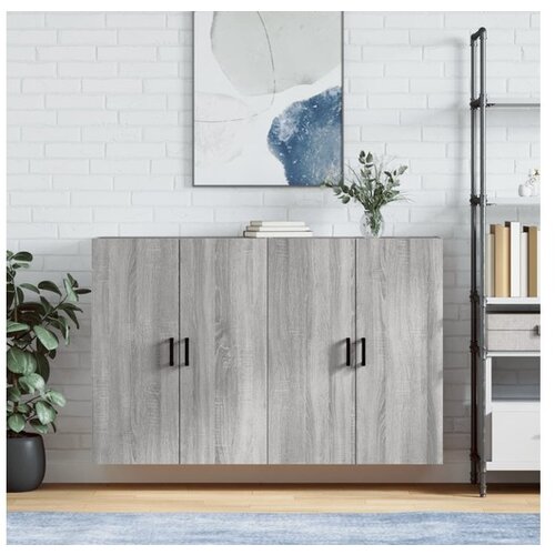 vidaXL Stenska omarica 2 kosa siva sonoma 69,5x34x90 cm Cene