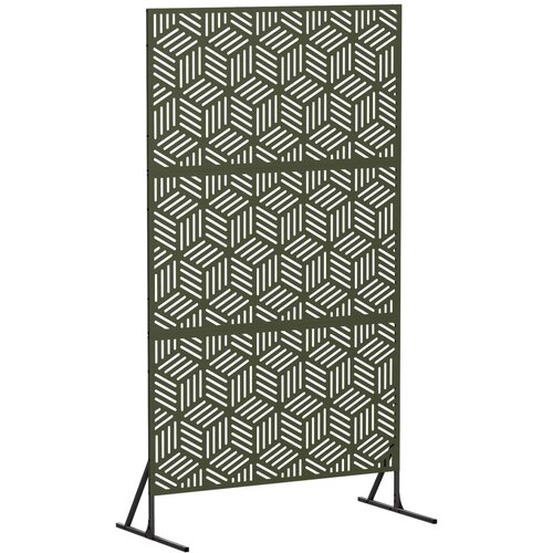  Zaslon za privatnost 100 x 50 x 180 cm Čelik Maslinastozelena Slike