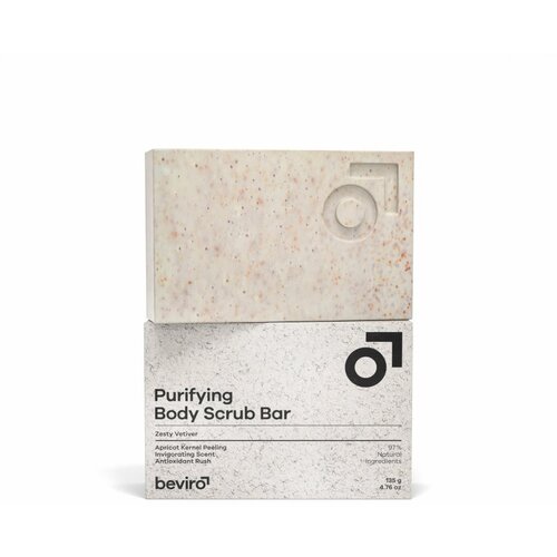 Beviro Purifying Body Scrub Bar Zesty Vetiver sapun s pilingom 135 g Slike