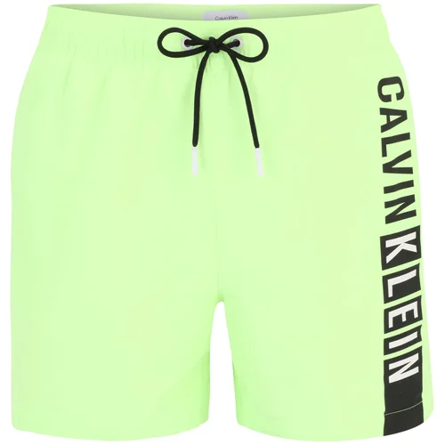 Calvin Klein Swimwear Kupaće hlače neonsko zelena / crna