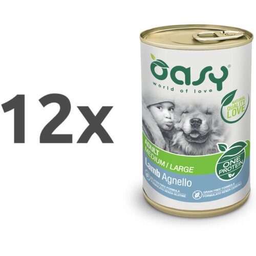 Oasy One Protein Adult pat&eacute; - jagnjetina 12 x 400 g Cene