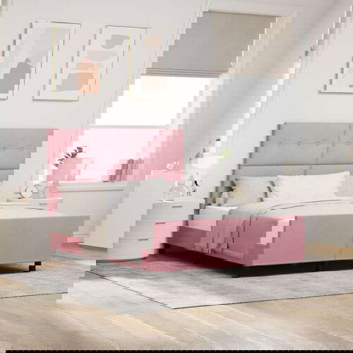  Roza Velvet Postelja 140x190 cm, (22049173) Slike