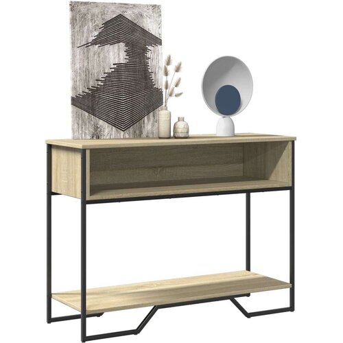  Konzolni stol boja hrasta 100 x 35 x 74 5 cm konstruirano drvo Slike