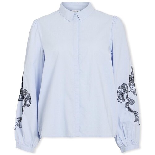 Vila Vesta Shirt - Kentucky Blue/Black Beu Plava Slike