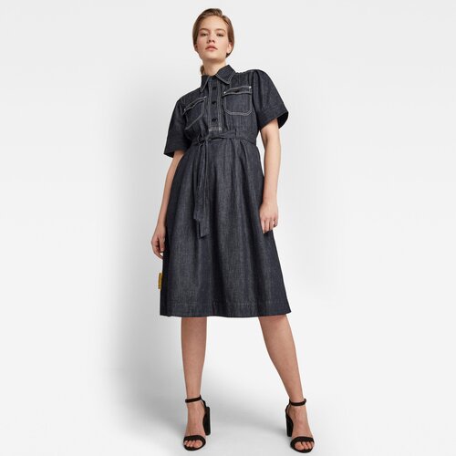 G-star Dress - Scouting dress s\s shirt blue Slike