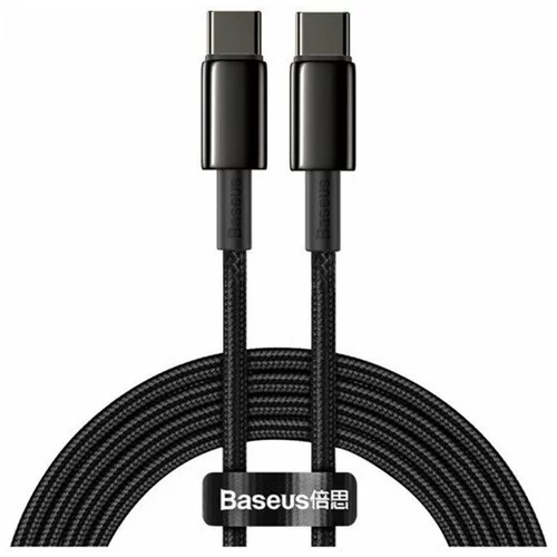 Baseus USB kabel C-C 2m 100W 20V5A Tungsten črn pleten CATWJ-A01