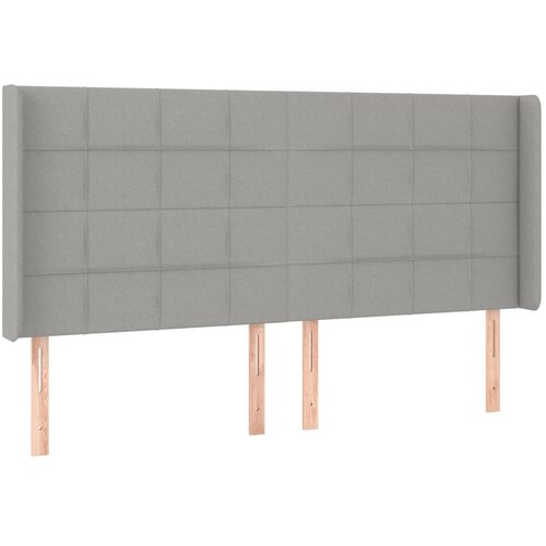 Maison Chic vzglavna omarica - nočna omarica - posteljna omarica z u&scaron;esi svetlo sivo 163x16x118/128 cm blago, (21713249) Cene