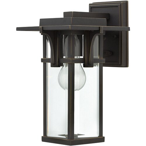 Elstead Lighting Elstead Manhattan 1-lučna zunanja majhna stenska svetilka, oljno drgnjena bronasta, IP44, E27, (22099821) Cene