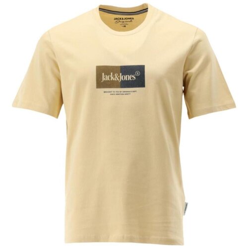 Jack & Jones Majice s kratkimi rokavi - Bež Cene