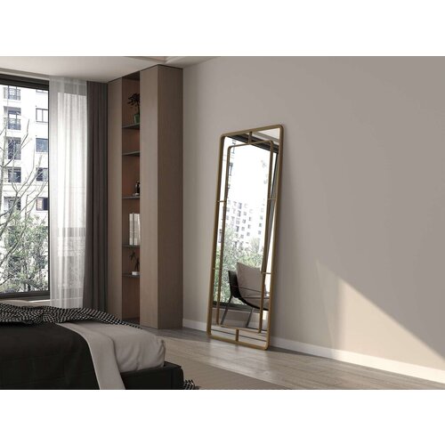 Hanah home podno ogledalo edgea, 80 cm x 180 cm, zlatne boje Cene