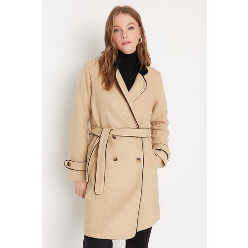 Trendyol Coat - Beige - Double-breasted Slike