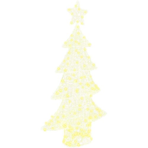 vidaXL Božično drevo med 160 LED Toplo bela 150 cm Akril Cene