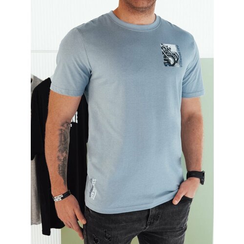 DStreet Men's T-shirt with print, blue Slike