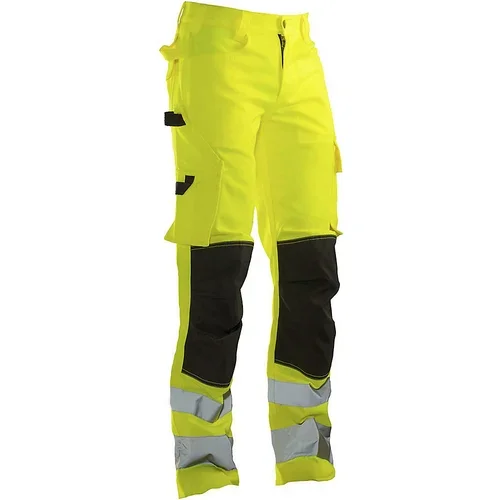 Leipold+Döhle Odsevne delovne hlače, rumene/črne barve, 42