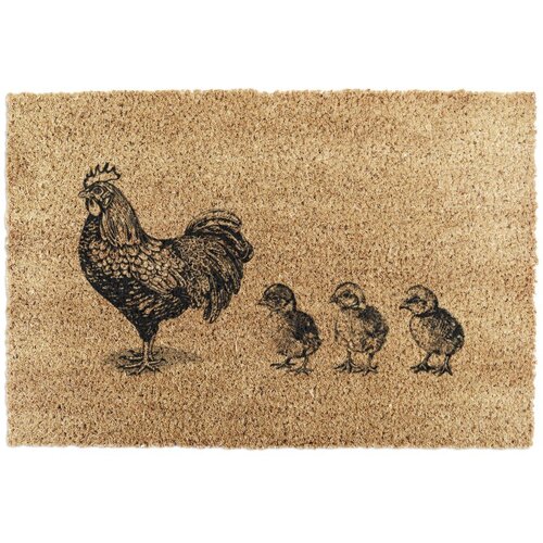 Artsy Doormats Predpražnik iz kokosovih vlaken 40x60 cm Chickens and Chicks &ndash; Cene