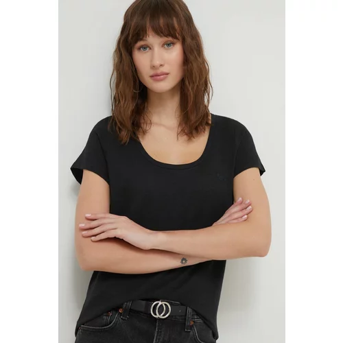 Superdry Kratka majica ženski, črna barva