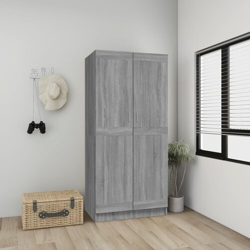 VidaXL Ormar siva boja hrasta 82 5x51 5x180 cm od konstruiranog drva Slike