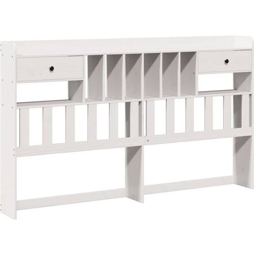 VidaXL vzglavje s predelki bela 180 cm trdna borovina, (21653013) Slike