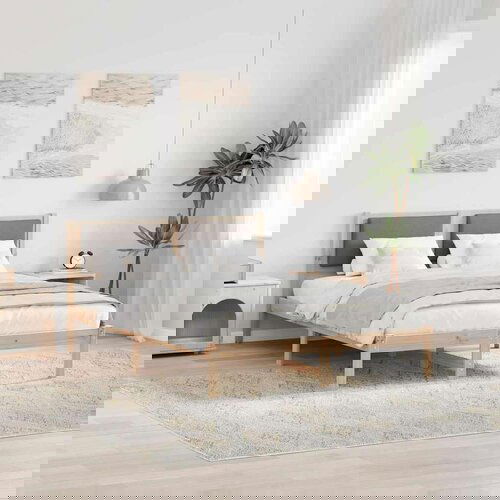  Okvir za krevet s uzglavljem Sivo-smeđa 150 x 200 cm Cijene