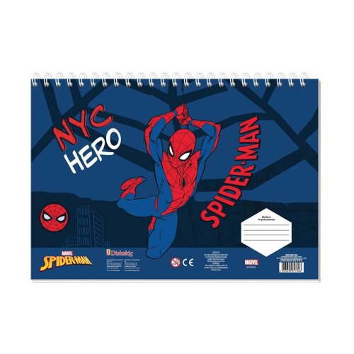 DIAKAKIS Blok za crtanje SPIDERMAN 23x33cm 40L + naljepnice + &scaron;ablon 508768 Cijene