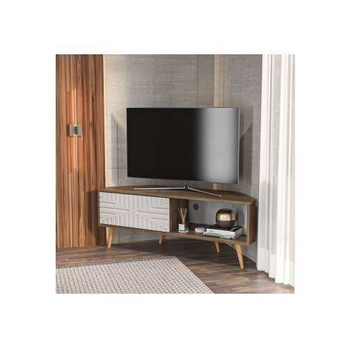 Hanah home tv polica mora walnut white Cene