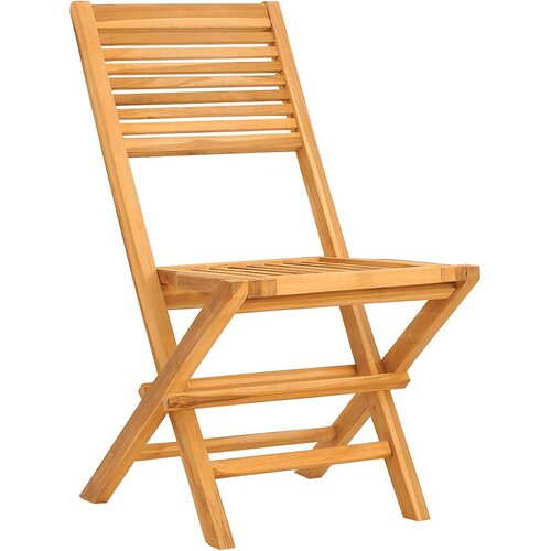  Sklopive vrtne stolice 2 kom 47x62x90 cm od masivne tikovine Slike