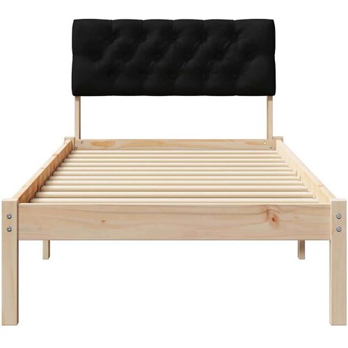 VidaXL okvir kreveta smeđa i crna 80 x 200 cm masivna borovina Slike