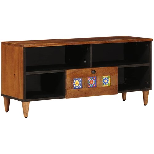 TV ormar s ladicama Orah 100 x 33 x 46 cm Čvrsto drvo manga Cene