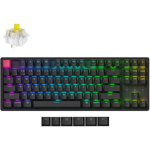 KEYCHRON K8 QMK Brezžična mehanska tipkovnica (Version 2) / Hot-Swapp / RGB / Super Switch Banana, (5000060447) Slike