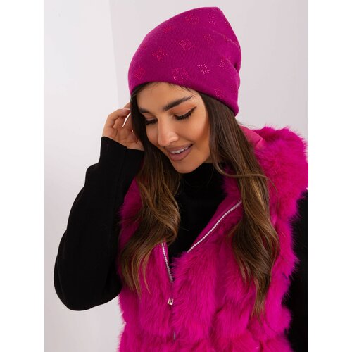 Fashion Hunters Fuchsia women's winter hat Slike