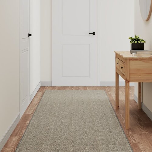 VidaXL Tepih-staza s izgledom sisala srebrna 80 x 300 cm Slike