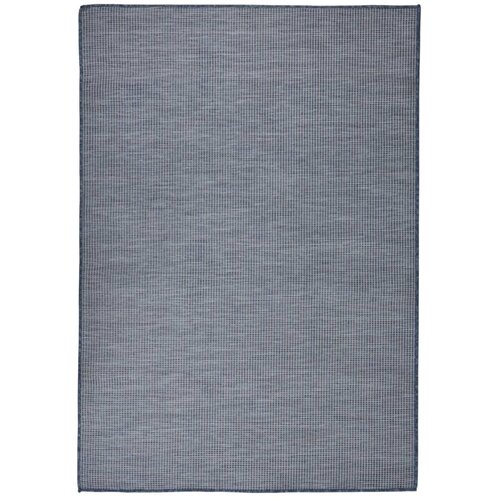 vidaXL zunanja preproga plo&scaron;čato tkanje 100x230 cm modra Cene