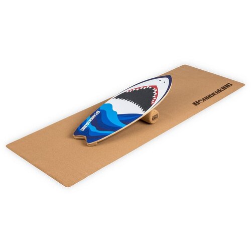 Boarderking Indoorboard Wave, deska za držanje ravnotežja, podložka, valj, les/pluta Slike