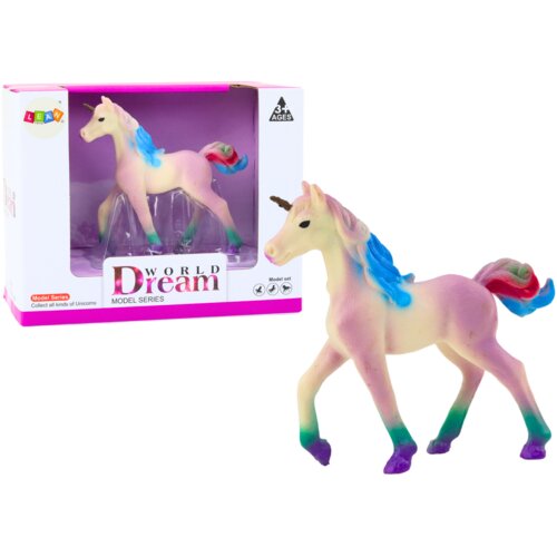  Kolekcionarska figurica Mali jednorog - 8 CM - plavo-ljubičasto-bijeli Cene