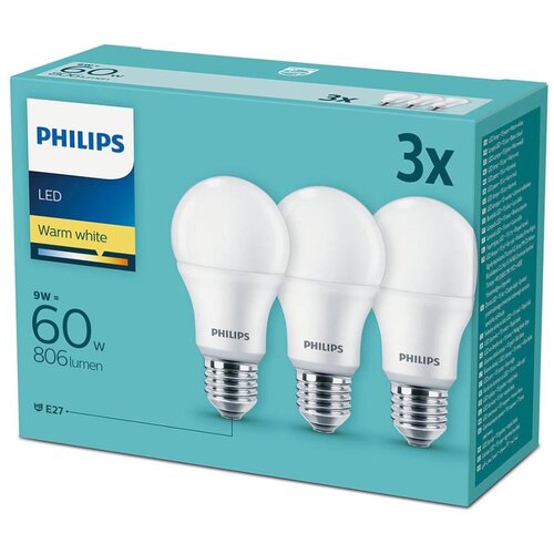  Set 3x LED sijalica Philips E27/9W/230V 2700K Slike