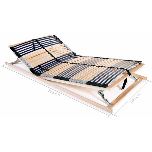  Podnica za krevet s 42 letvice i 7 zona 140 x 200 cm Slike