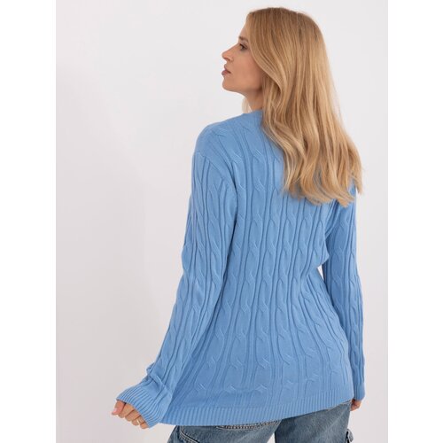Wool Fashion Italia Sweater-AT-SW-2343.88-Blue Slike