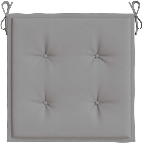  Jastuci za vrtne stolice 6 kom sivi 40x40x4 cm od tkanine Slike